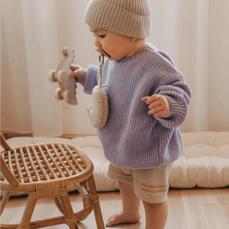 Children Baby Loose Sweater Knitted Autum Winter Baby Boy Girl Clothes