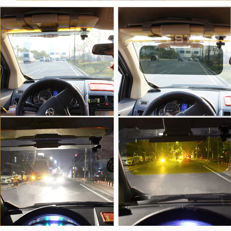 Car Sun Visor HD Anti Sunlight Dazzling Goggle Day Night Vision Driving Mirror UV Fold Flip Down Clear View Interior Mirrors