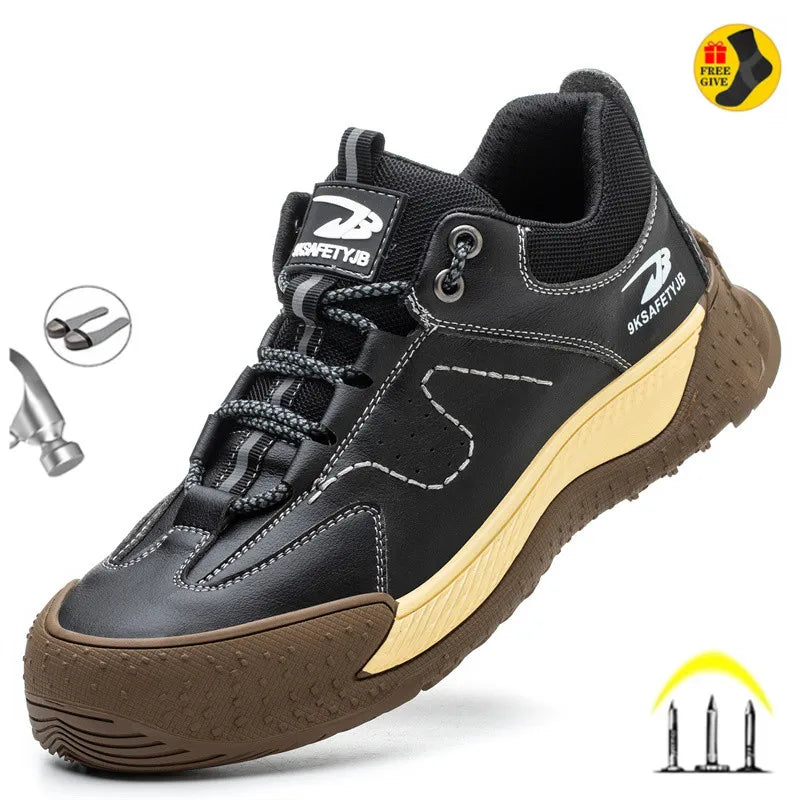 Insulation 6KV Male Composite Toe Work Shoes Sneakers Indestructible Anti-smash Anti-puncture Leather Safety Shoes