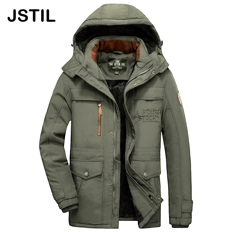 New 2022 Brand Men's Casual Jacket Fashion Thick Winter Parkas Male Fur Trench Overcoat Heated Warm Jackets Coats Parka Men